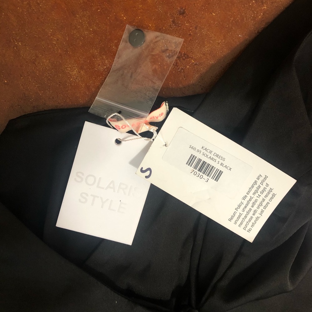 Black silk wrap dress